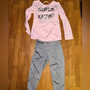90 Degree By Reflex Pink and Gray Girls Set